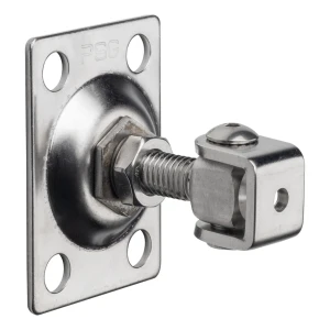 PSG nastaviteľný bránový záves M12 so štítkom 75×55 mm – nerezová oceľ AISI 304