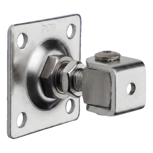 PSG nastaviteľný brankový pant M16 AISI304 so štítkom 80×80 mm – surový