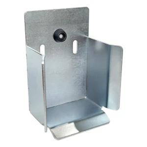 PSG nájazdový úchyt pre posuvnú bránu na koľajnicu 140×140 mm oceľový