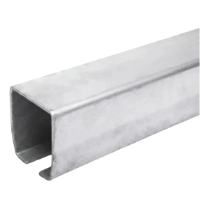 PSG vodná koľajnica pre posuvnú bránu – ceovník 140×140×6 mm, dĺžka 6 m, pozinkovanie žiarové