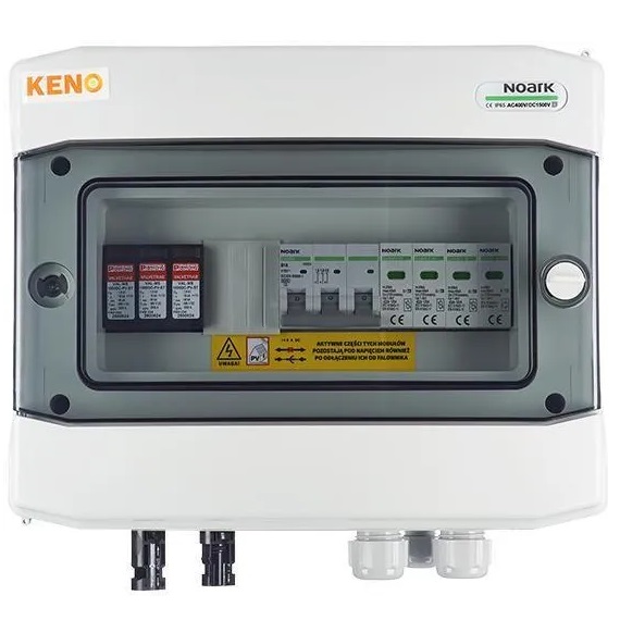 Spojovacia skrinka so zvodičom prepätia DC + AC, 1000V typ 1+2, 1x PV reťaz, 1x MPPT // ogr. AC typ 1+2, 16A 3-F typ SH-90 DCAC